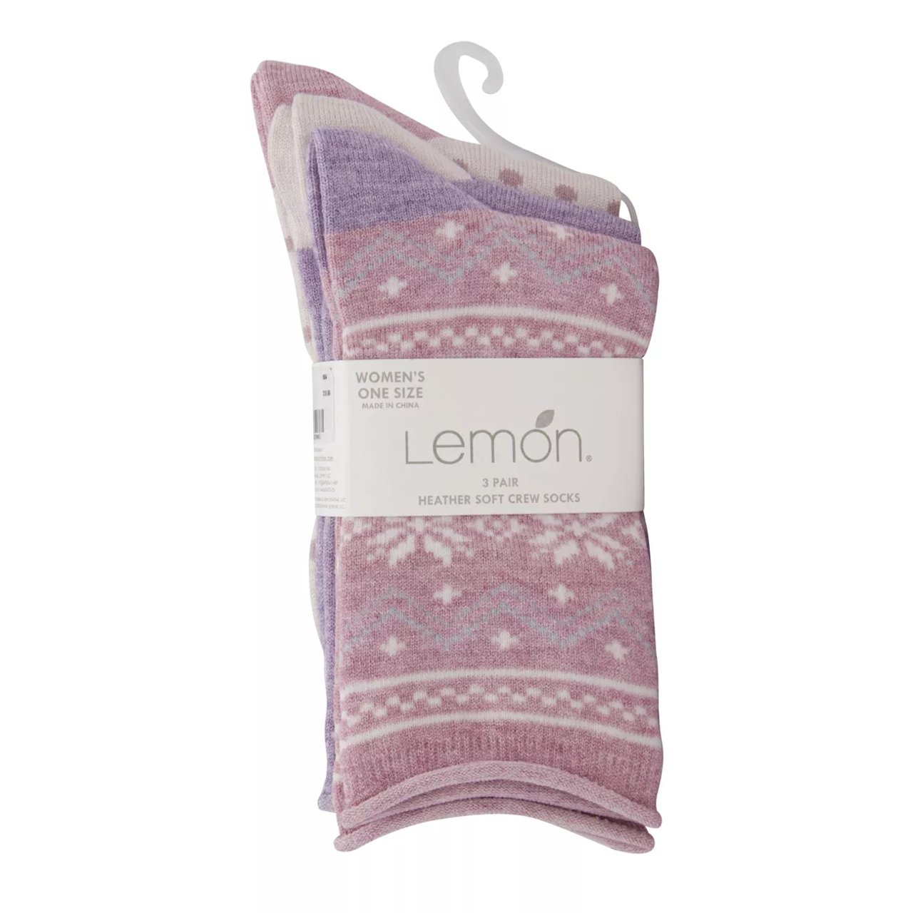 Women's 3-Pack Heather Soft Crew Socks