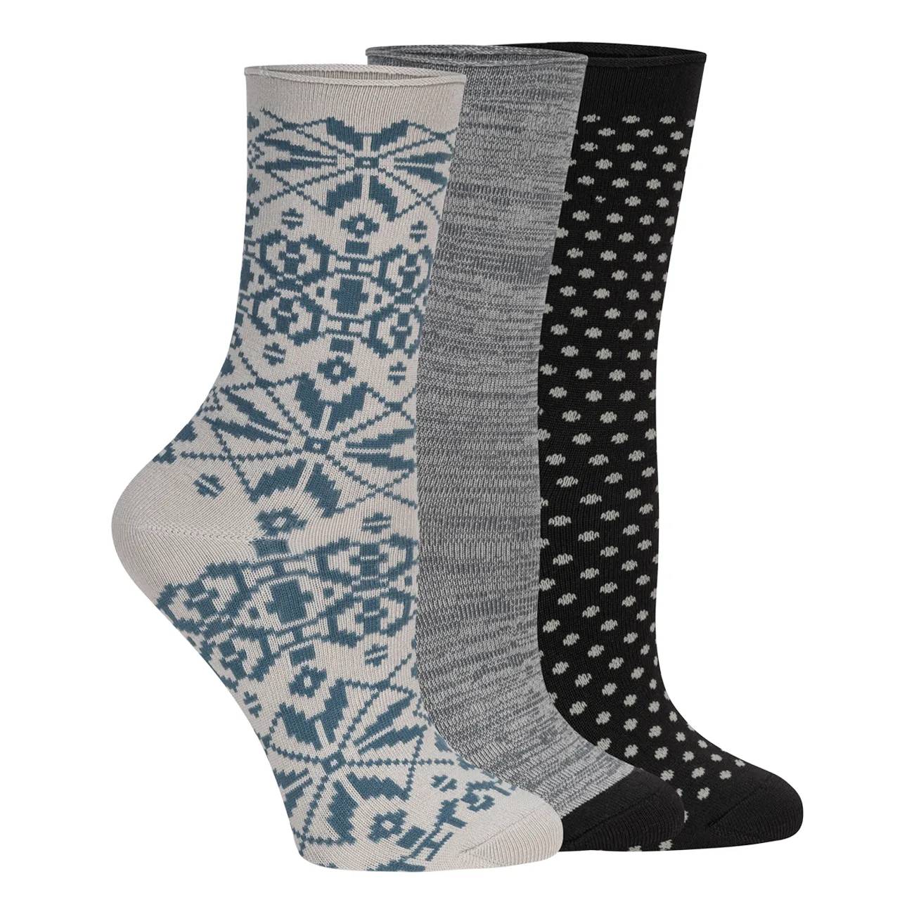 Lemon Women's 3 Pack Crew Socks
