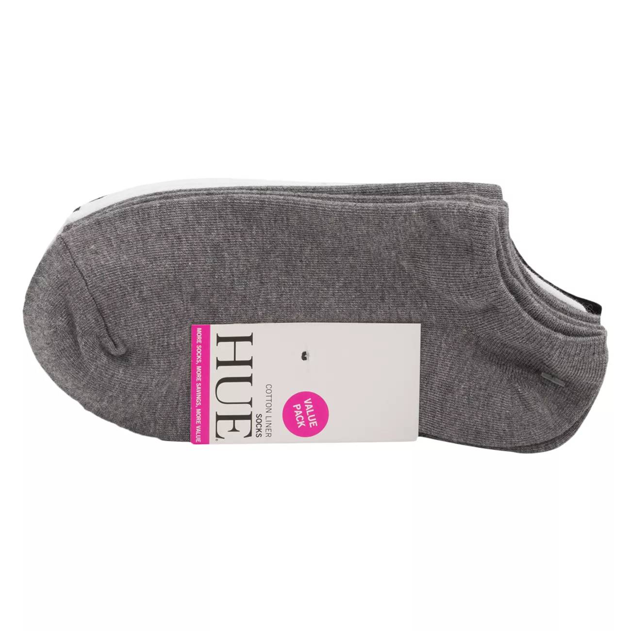 Hue Women's Cotton No Show Liner Socks -6  Pack