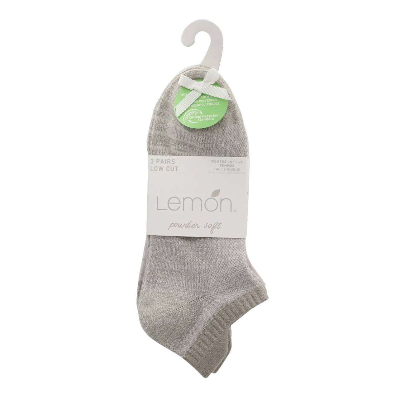 Lemon Women's 3-Pack Stratus Powder Ankle Socks