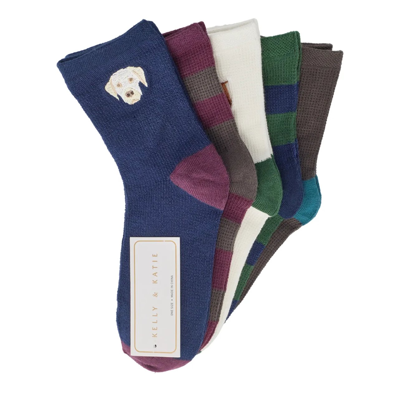 Women's Good Dogs Ankle 5-Pack Socks