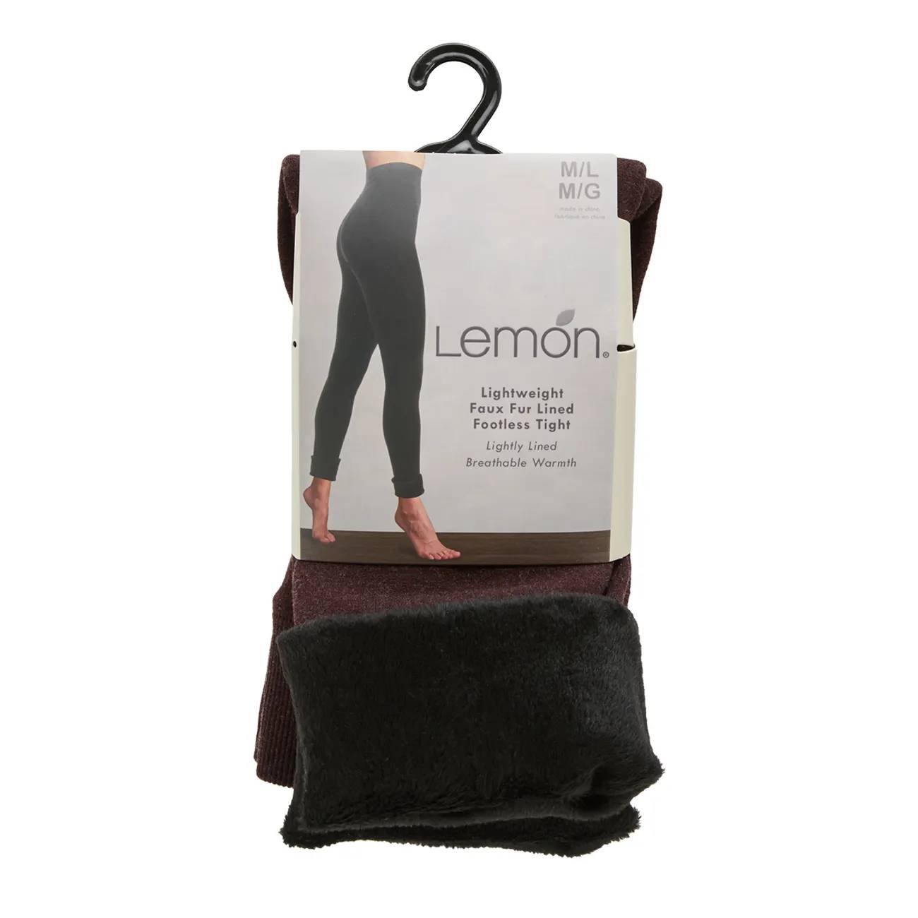 Lemon Women's 1PK Lightweight Faux Fur Lined Leggings