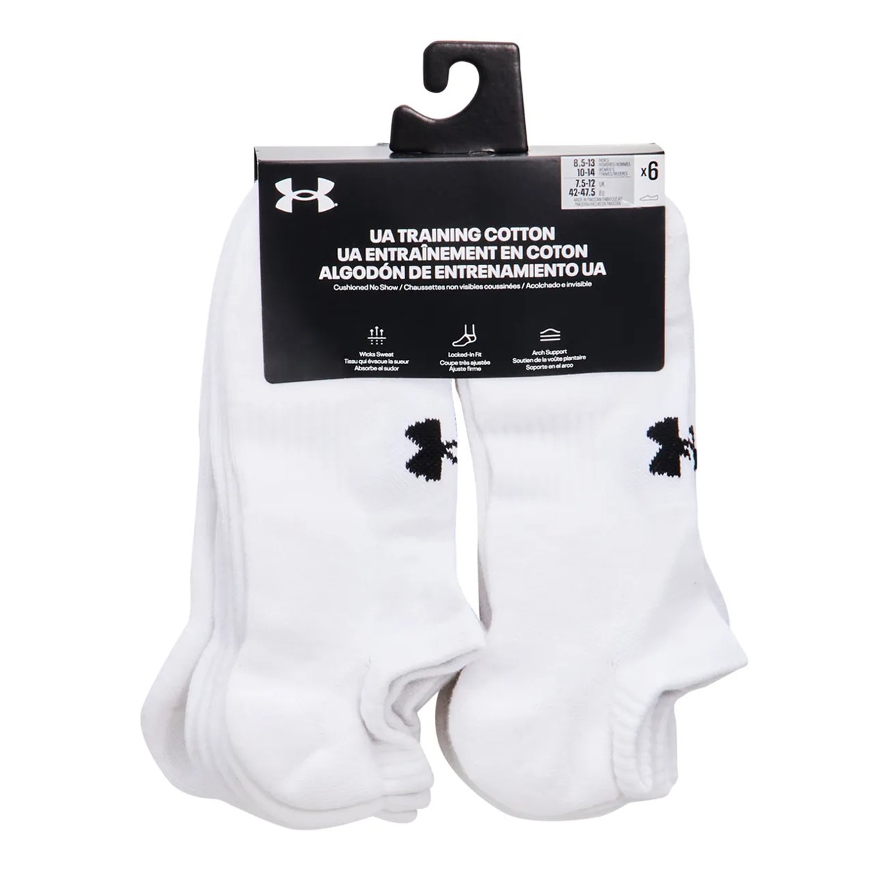 Men's Training 6PK No Show Socks