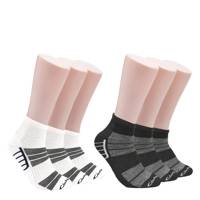 Men's 6-Pack Half Cushion Ankle Socks WHITE/BLACK view