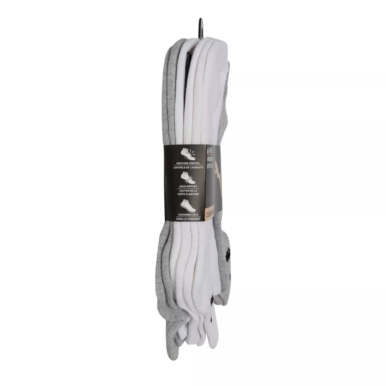 Men's 6-Pack Premium Quarter Crew Socks