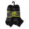 Men's 6-Pack Quarter Crew Socks BLACK view