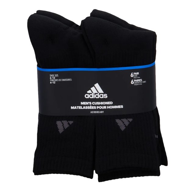 Mens' 6 Pack Crew Socks
