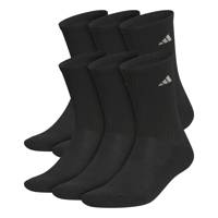 Men's Athletic Cushioned 6-pack socks BLACK/ALUMIN view