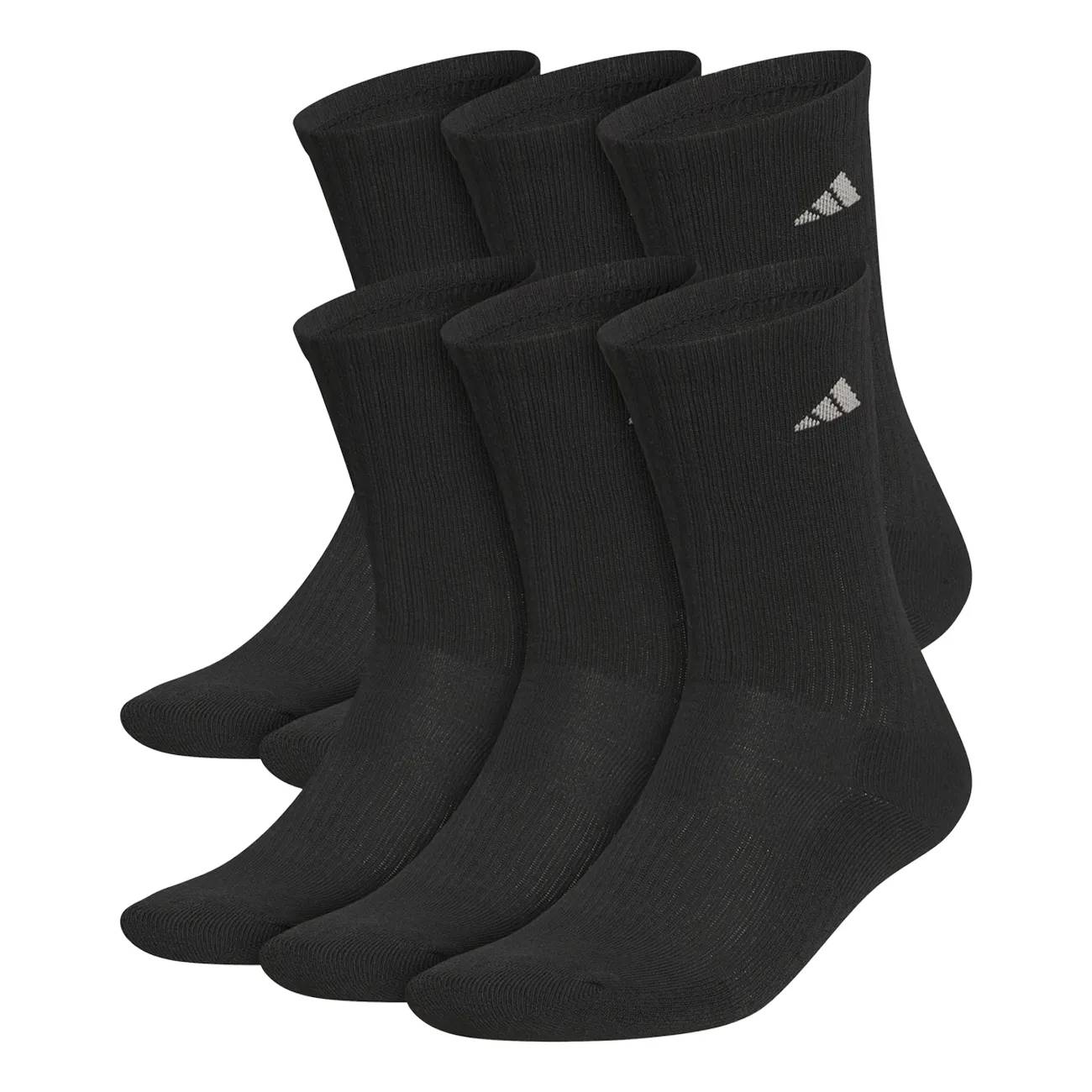 adidas Men's Athletic Cushioned 6-pack socks