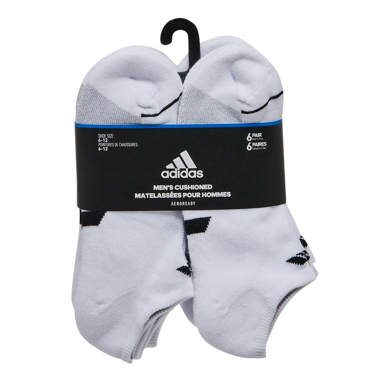 adidas Mens' 6 Pack No Show Socks