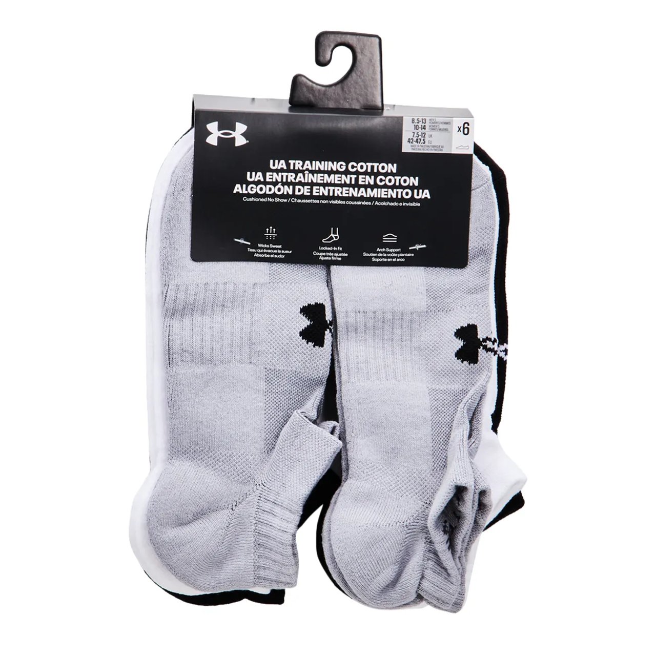 Men's Training 6PK No Show Socks