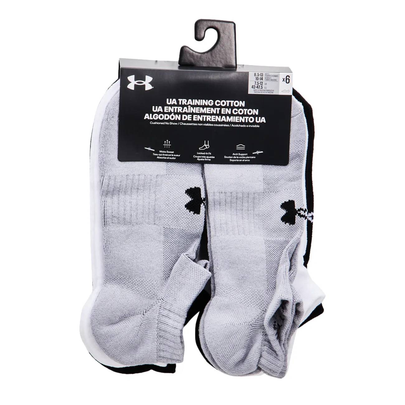 Under Armour Men's Training 6PK No Show Socks