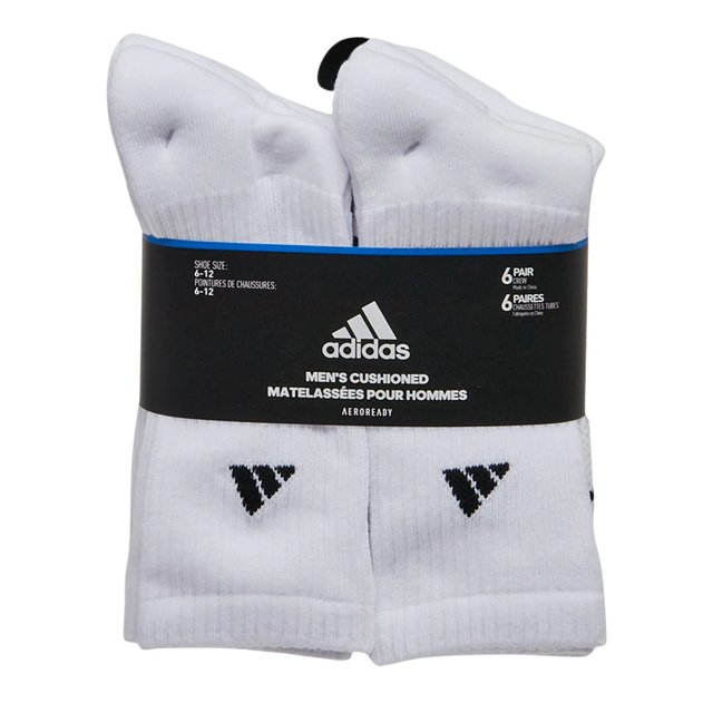 Mens' 6 Pack Crew Socks