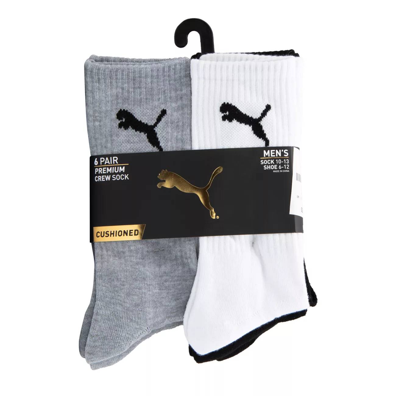PUMA Men's 6-Pack Crew Socks