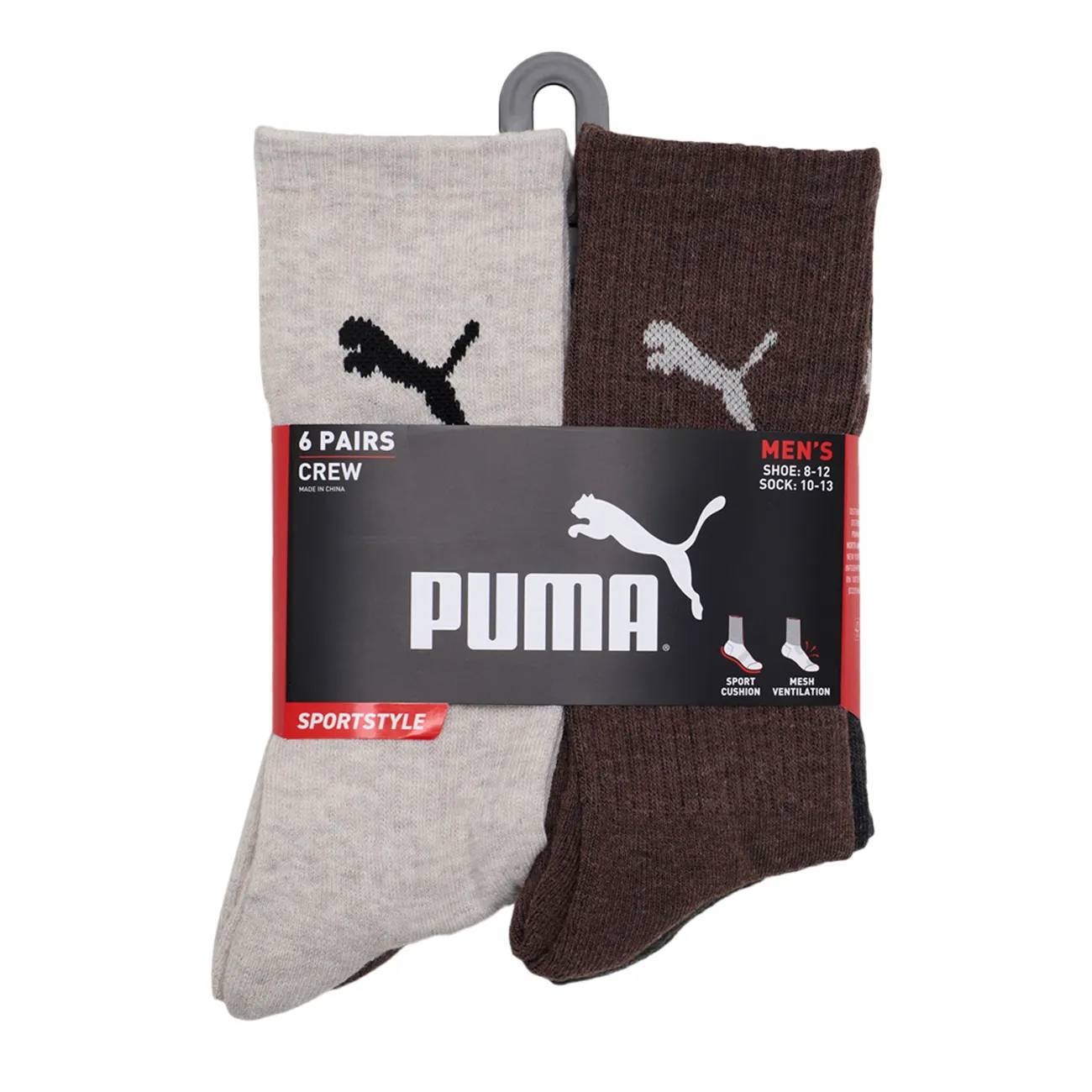 PUMA Men's 6-Pack Crew Socks