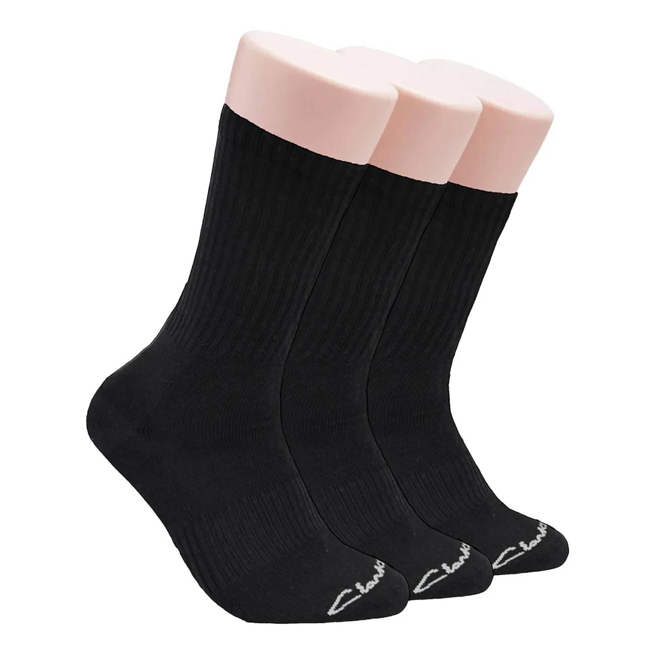 Clarks Mens 3-pack Half Cushion Crew Socks