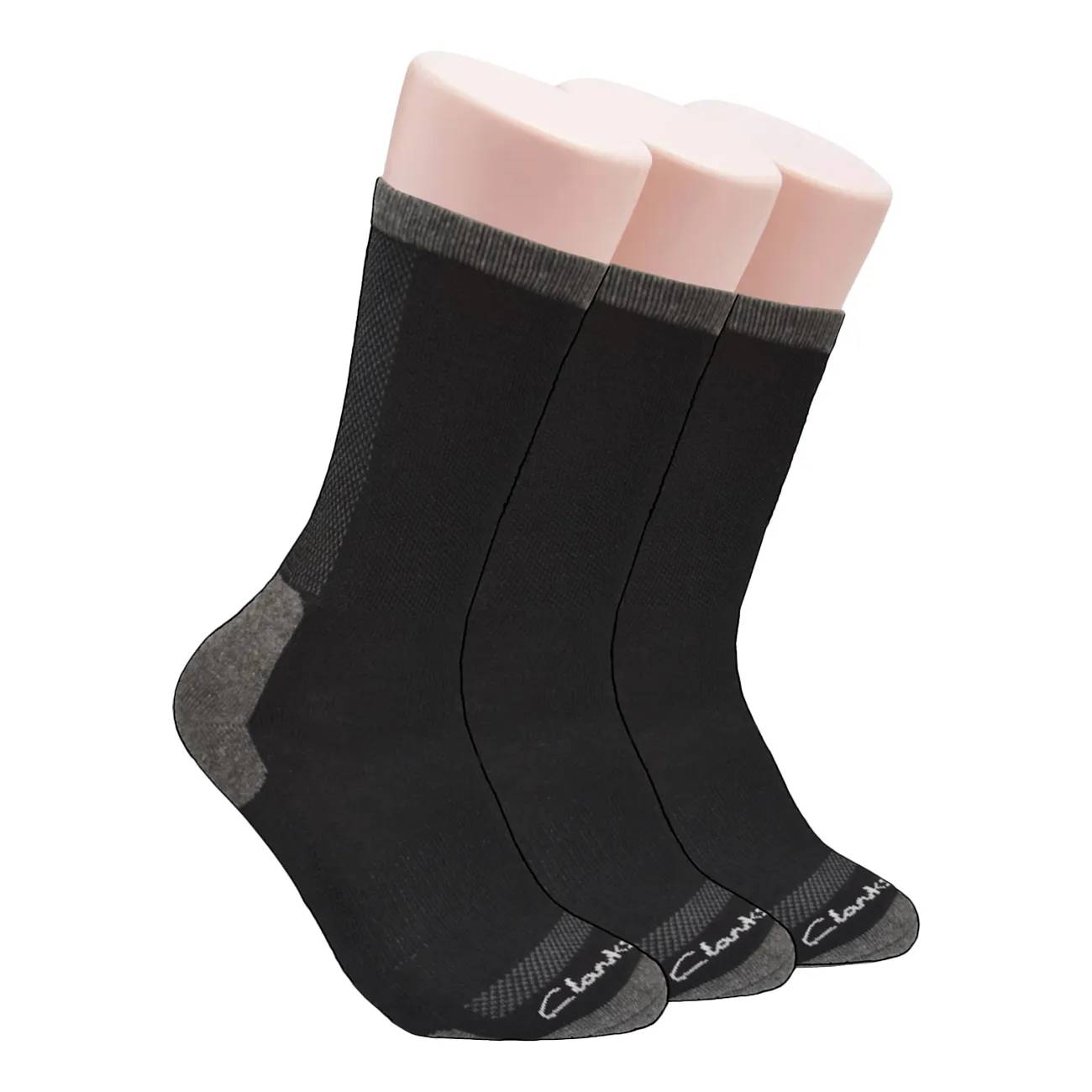 Clarks Men's 3-Pack half Cushion Sport Crew Socks