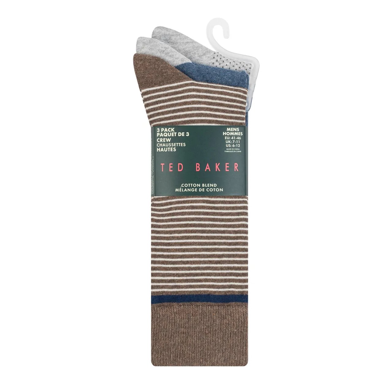 Men's 3PK Non Terry Crew Sock