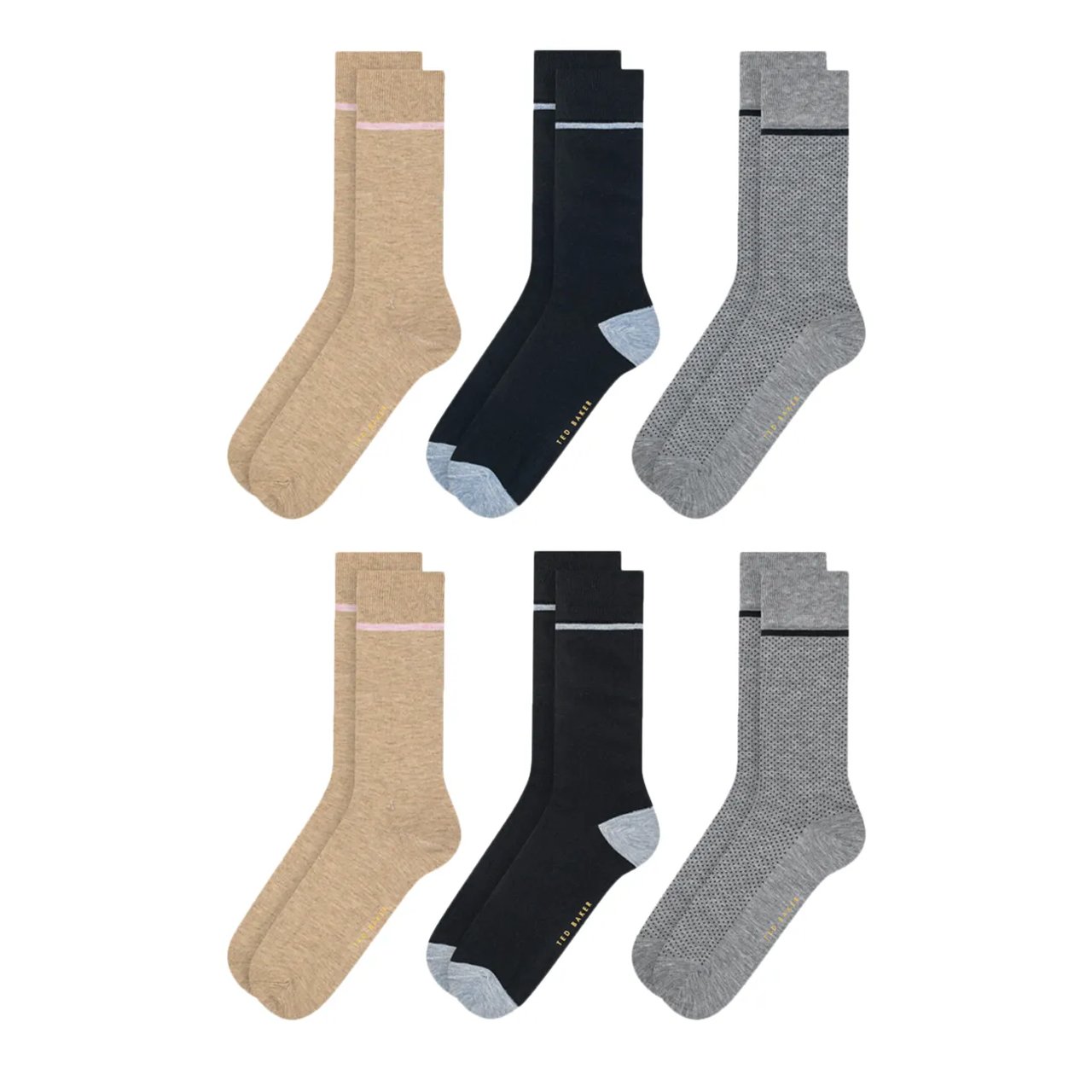 Men's 6PK Non Terry Crew Sock