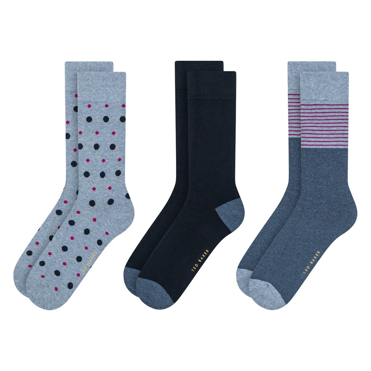 Men's 3PK Non Terry Crew Sock
