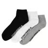 Men’s Made For Chucks 3-Pack Half Cushion Quarter Socks WHITE/GREY/BLACK view