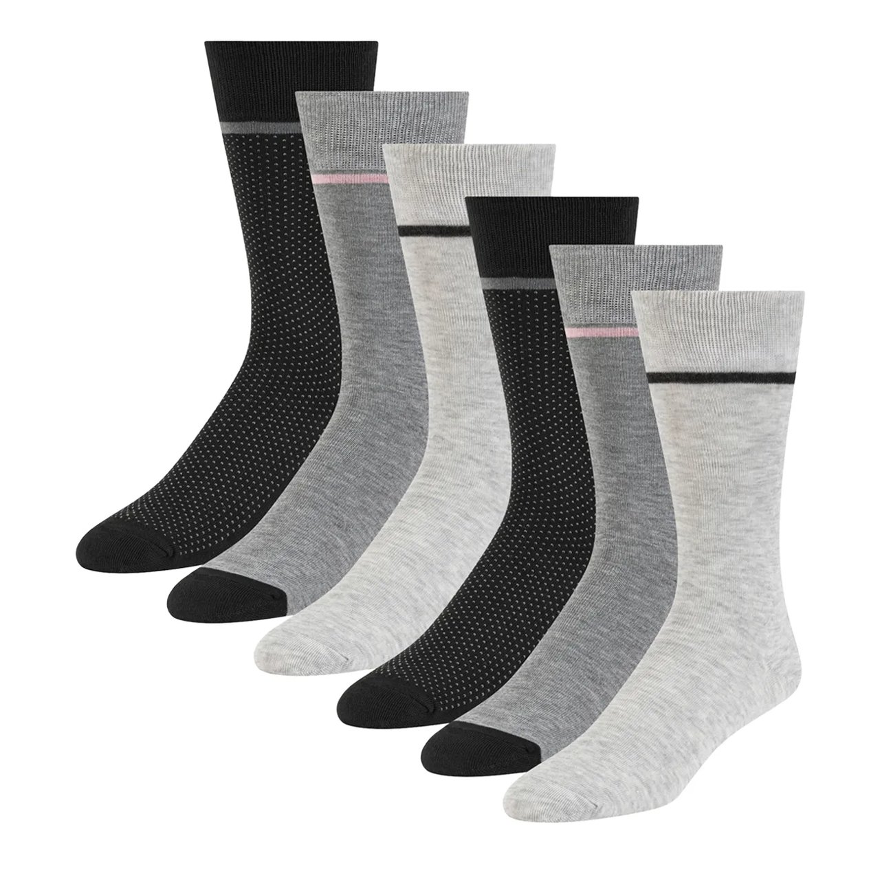 Men's 6PK Non Terry Crew Sock
