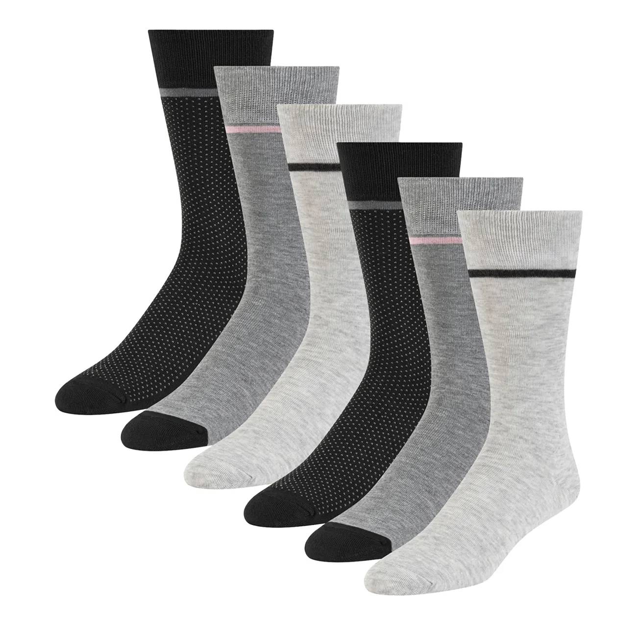 Men's 6PK Non Terry Crew Sock