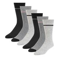 Men's 6PK Non Terry Crew Sock GREY MIXED view