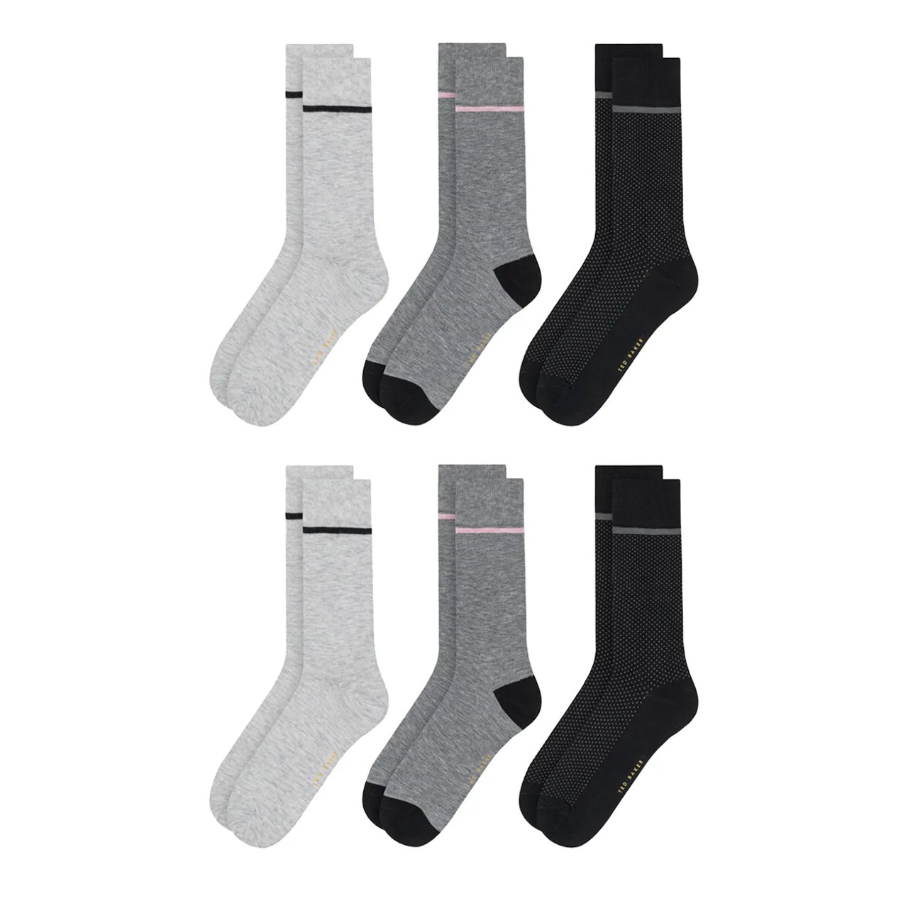 Men's 6PK Non Terry Crew Sock