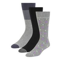 Mens 3PK Non Terry Crew Sock GREY MIXED view