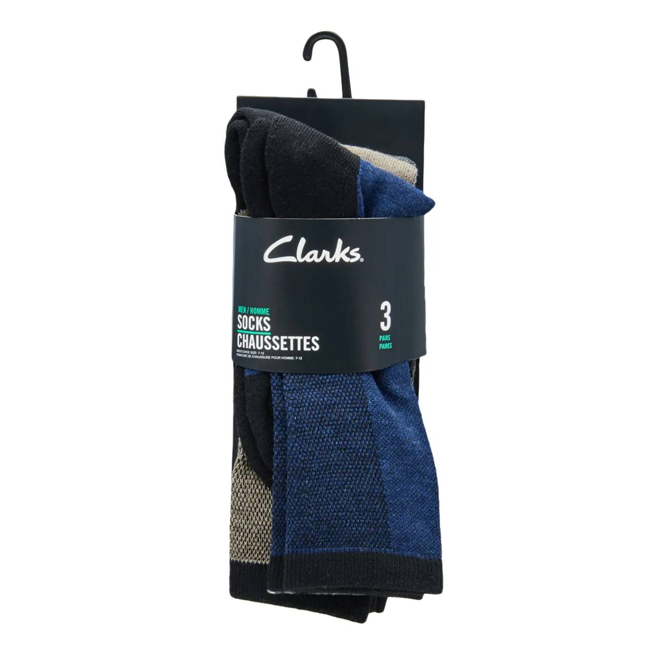 Clarks Men's 3-Pack Half Cushion Crew Socks