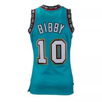 Men's Vancouver Grizzlies NBA Mike Bibby Swingman Jersey Teal view