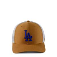 Los Angeles Dodgers MLB Logo Trucker Cap Camel view