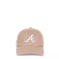 Atlanta Braves MLB Clean-Up Adjustable Cap Khaki/White view