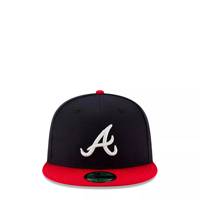 Atlanta Braves MLB Authentic Collection Fitted Cap Navy/Red view