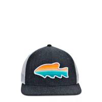 Generic Fish Collection Curved Trucker Snapback Cap DARK GREY/WHITE/ORANGE view