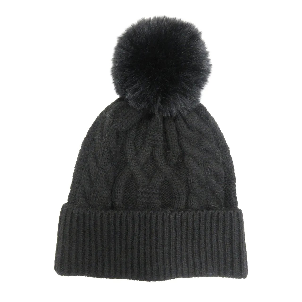 Women's Cable Pom Beanie
