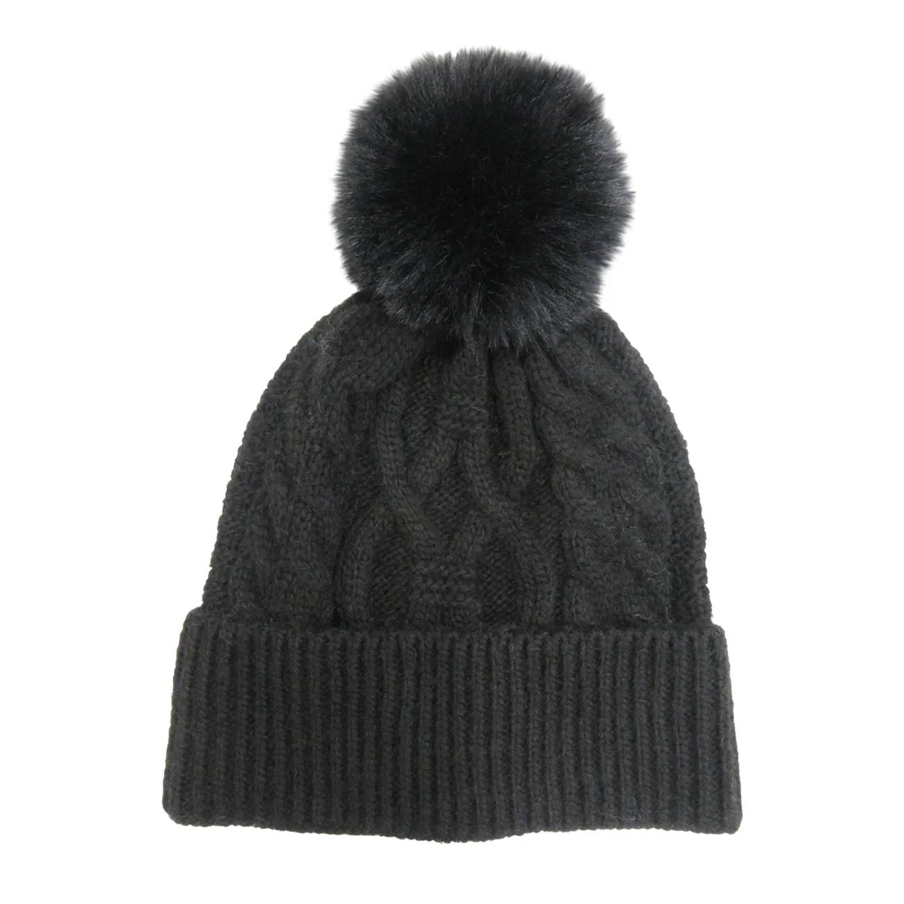 Kelly & Katie Women's Cable Pom Beanie