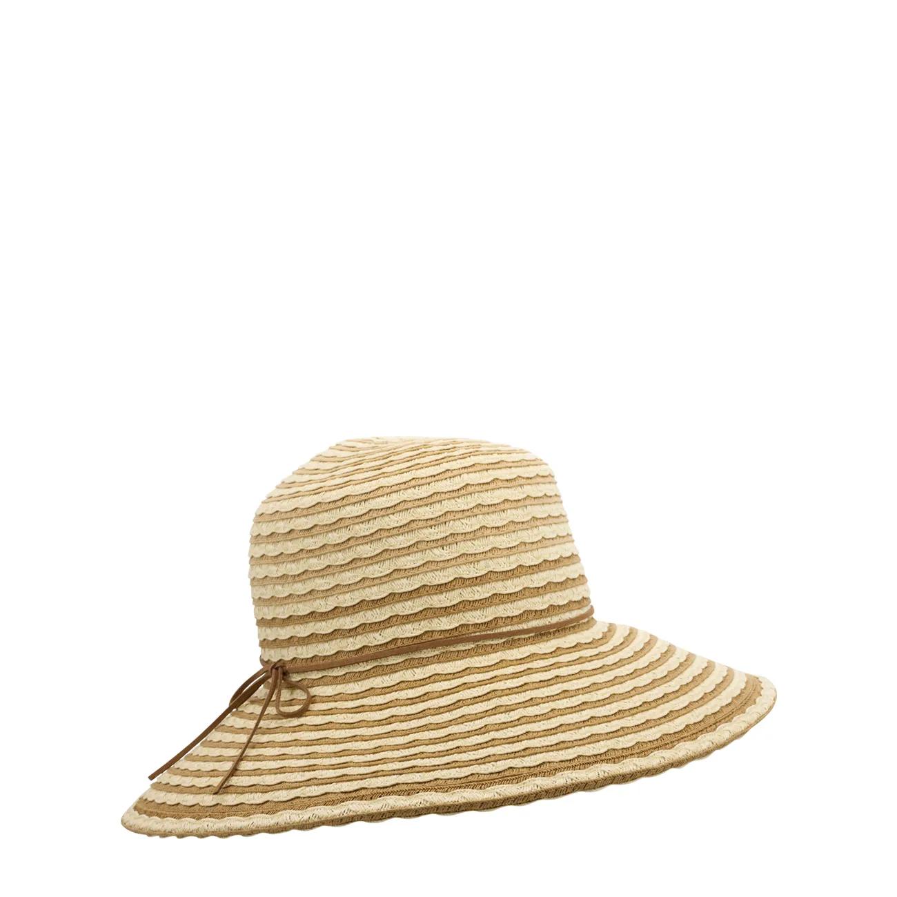 Women's Textured Striped Brimless Floppy Hat