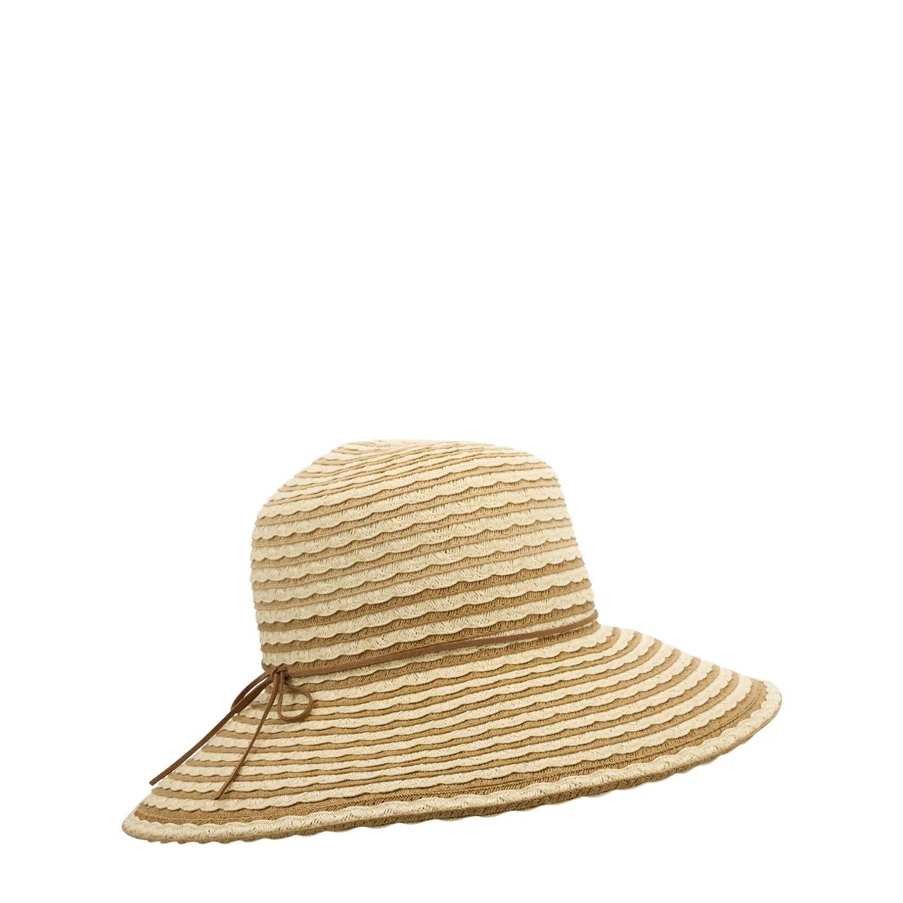 Women's Textured Striped Brimless Floppy Hat