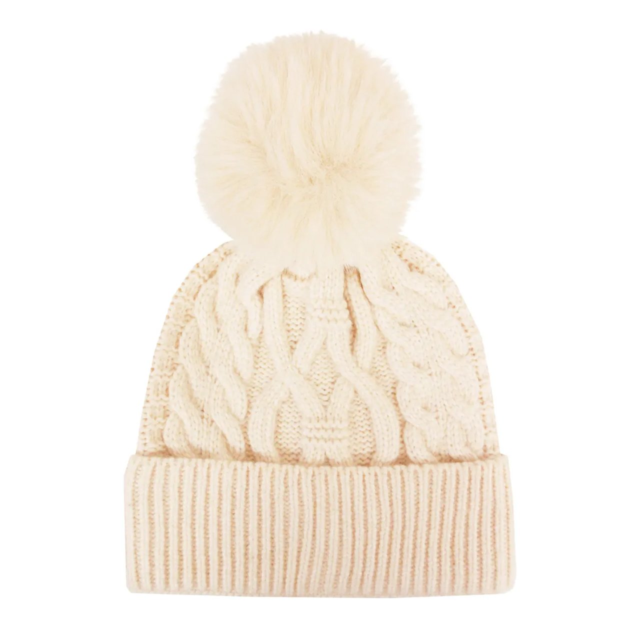 Women's Cable Pom Beanie
