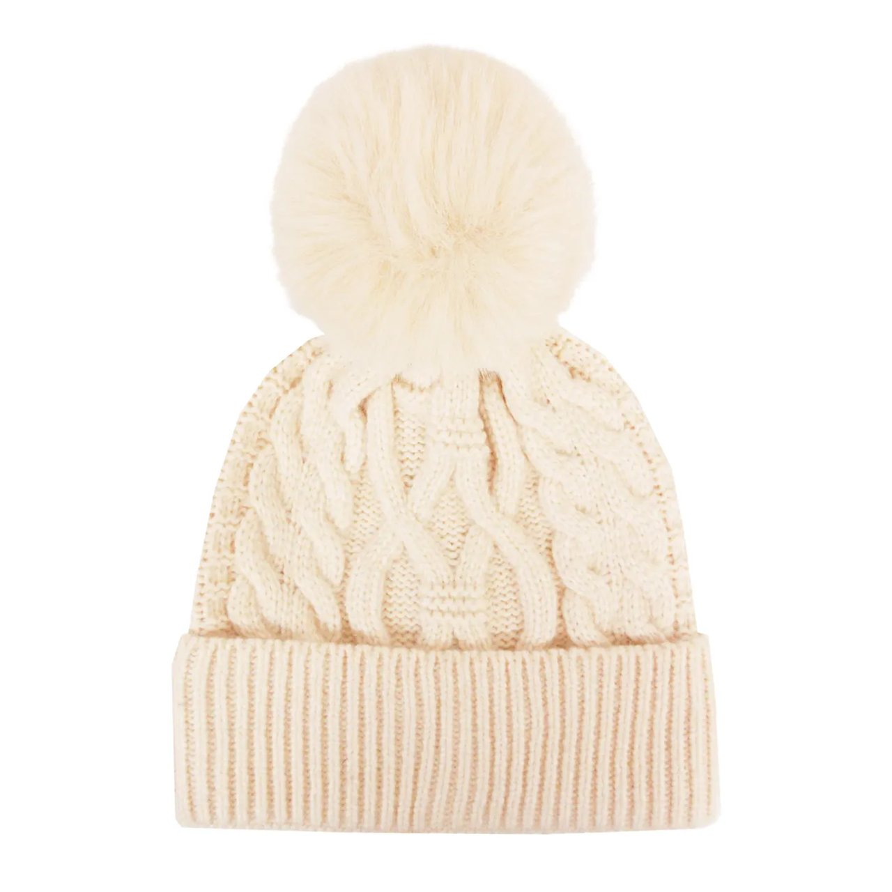 Women's Cable Pom Beanie