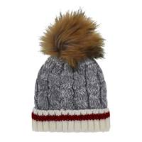 Women's Slouch Pom Pom Beanie RED view