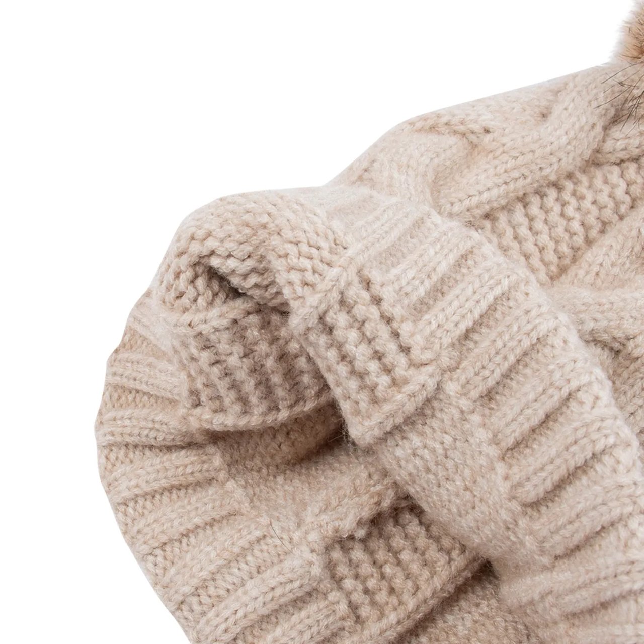 Women's Cable Beanie and Glove Set