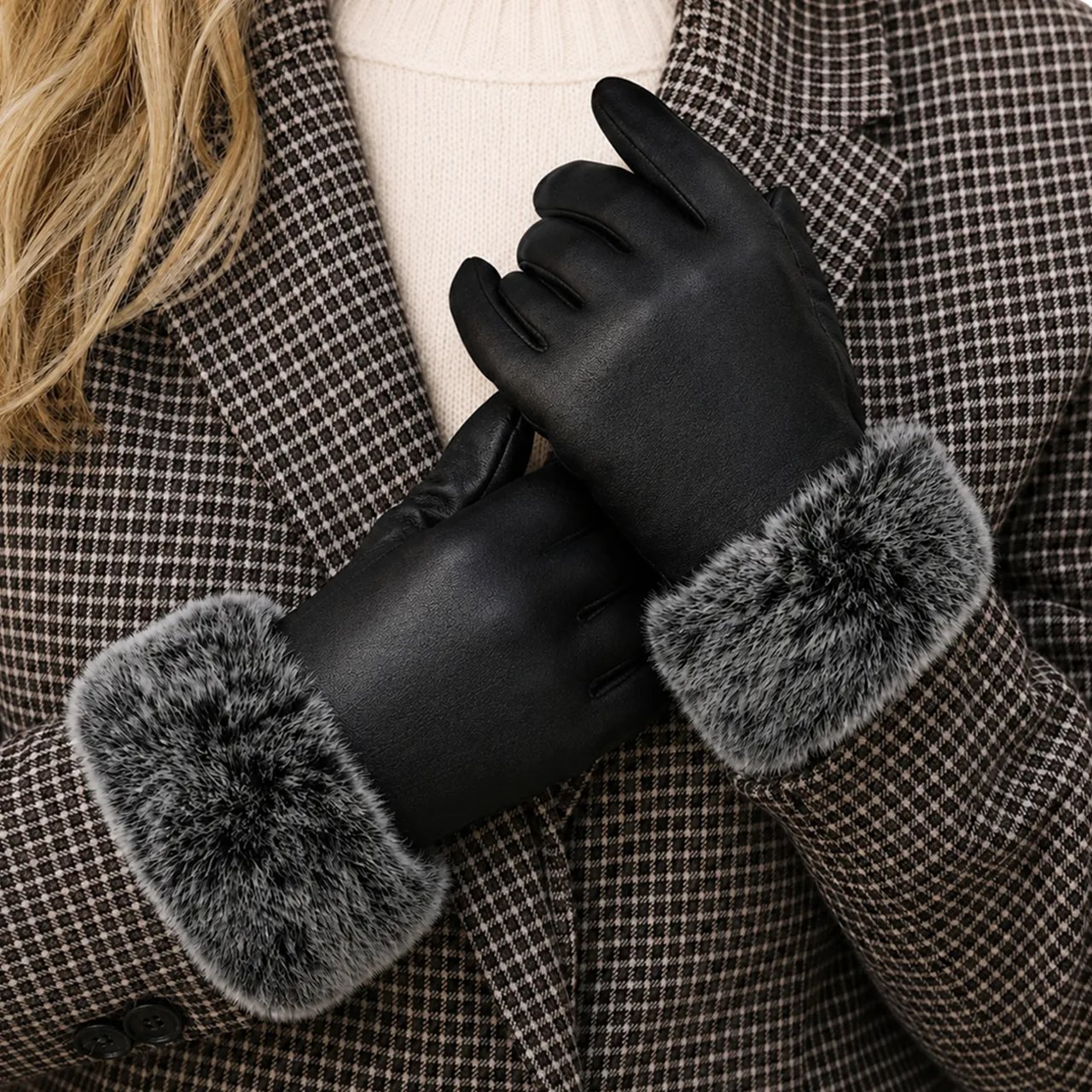 Faux Fur Cuff Gloves