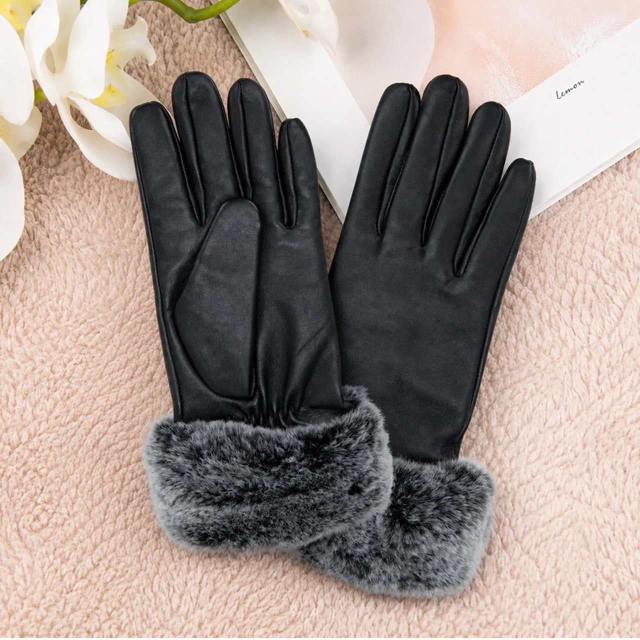 Faux Fur Cuff Gloves