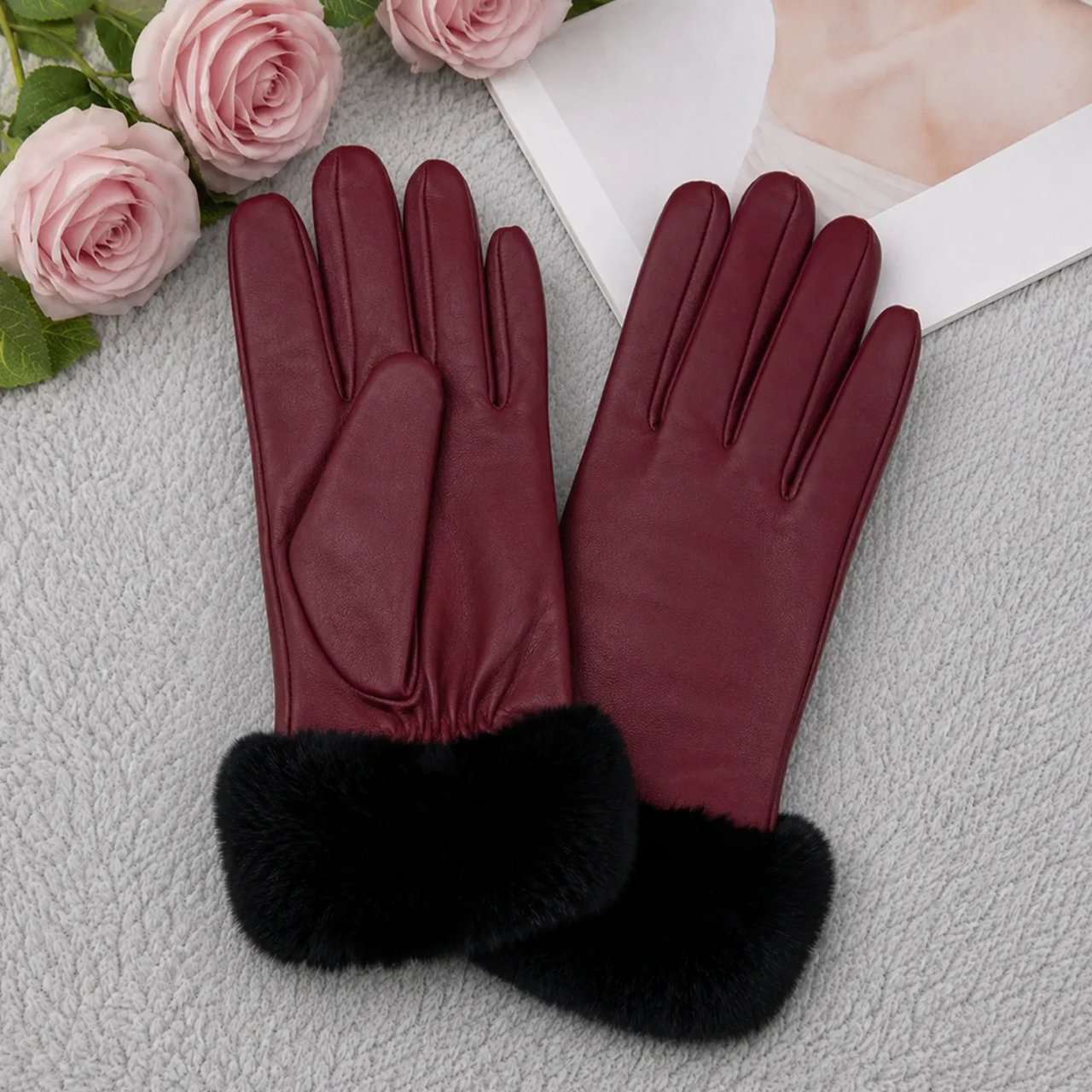 Faux Fur Cuff Gloves