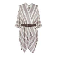 Women's Ruana w/Belt BROWN view