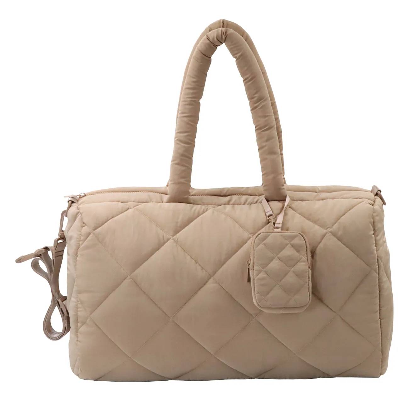 MYTAGALONGS Diamond Quilt Duffle Trolley and Pouch Bag