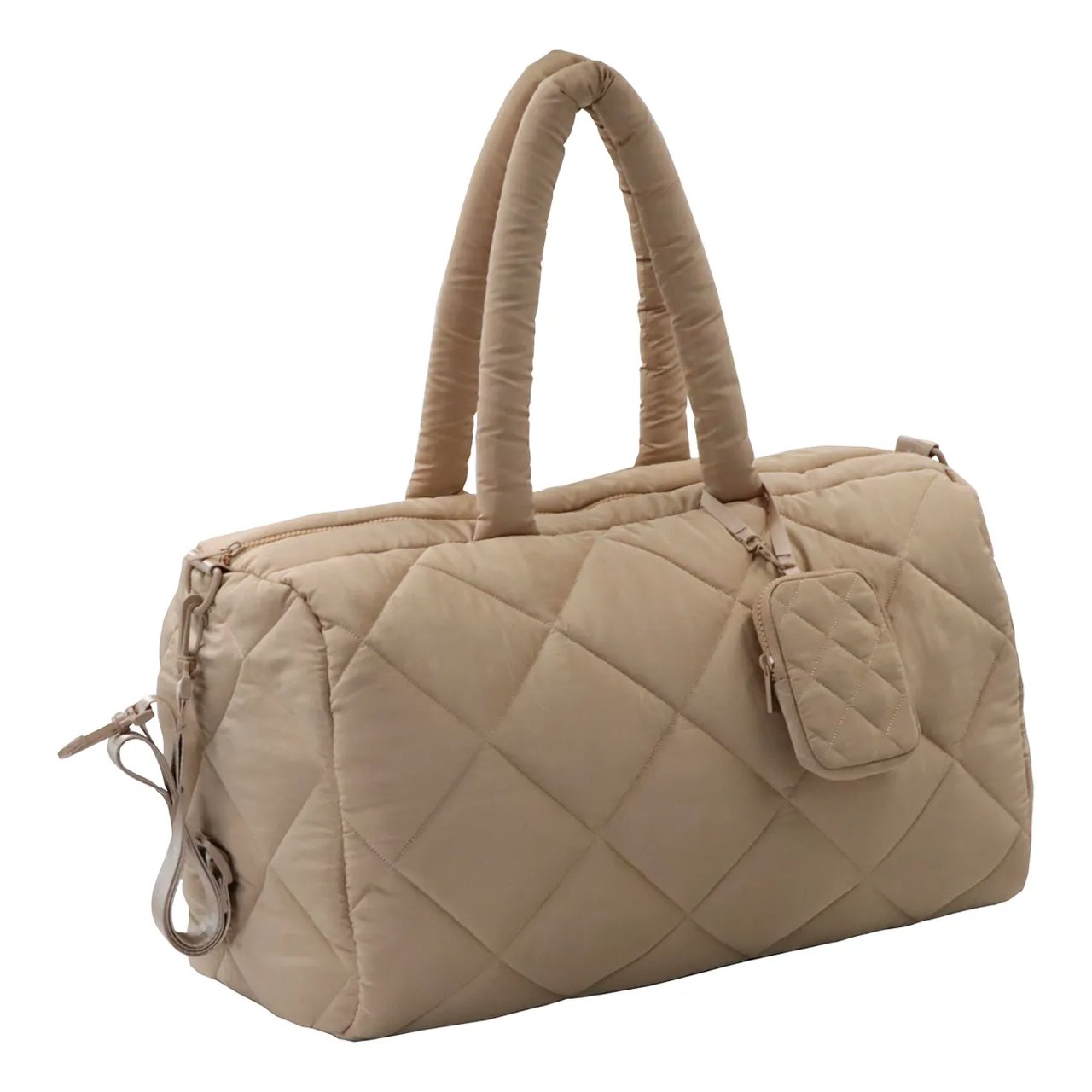 Diamond Quilt Duffle Trolley and Pouch Bag